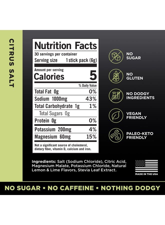 LMNT إلكتروليتات LMNT صفر سكر - ملح الحمضيات | مزيج مشروبات | 30-عدد - Image 2